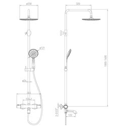 Set de dus Volle Sistema E 1580.090201 (Chrome) Thumb