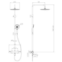 Set de dus Volle Sistema E 1580.090401 (Chrome) Thumb