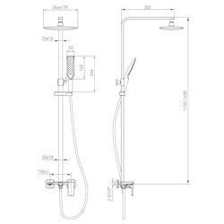 Душевой гарнитур Volle Sistema P 1584.090201 (Chrome) Thumb