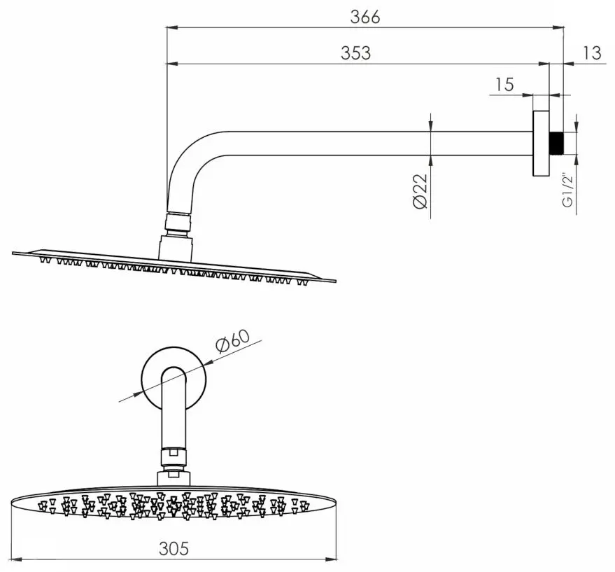 Dus de sus Volle Cascada R100 1586.180201 (Chrome)