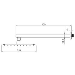 Duș de sus Volle Cascada R85 1586.180104 (Black) Thumb