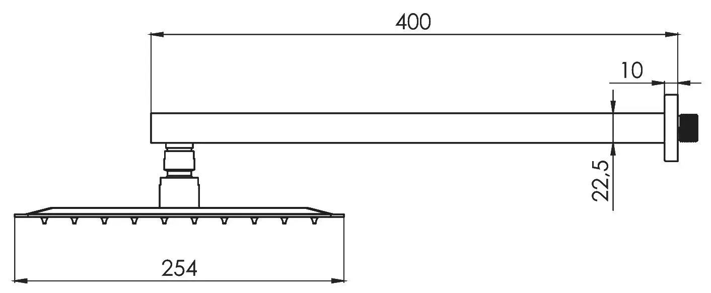Duș de sus Volle Cascada R85 1586.180104 (Black)