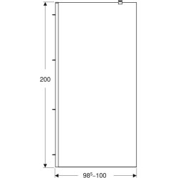 Душевая перегородка Gehler Geo 100x200 (Silver) Thumb