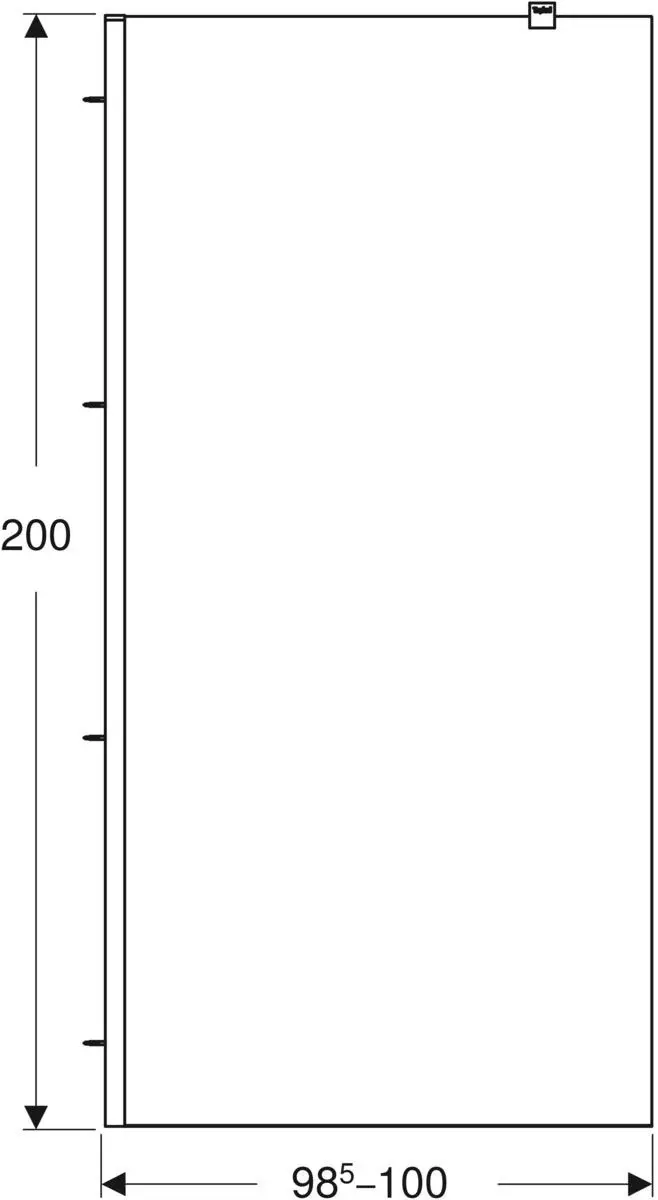 Душевая перегородка Gehler Geo 100x200 (Silver)