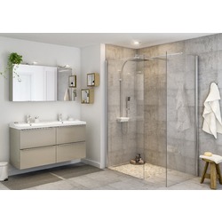 Душевая перегородка GoodHome Beloya 87.5x195 (Chrome) Thumb