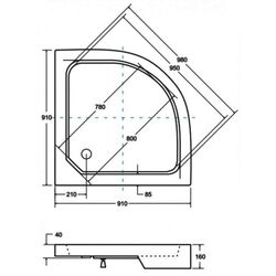 Душевой поддон Besco Alex 90x90x4 (White) Thumb