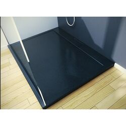 Cadita de dus Besco Axim UltraSlim Stone Effect #BAX-128-P-C 120x80 (Black) Thumb