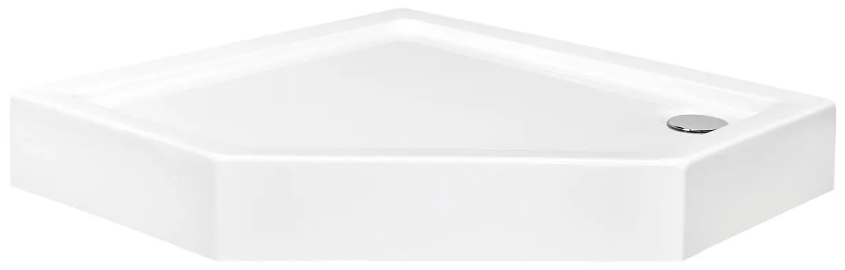 Cadita de dus incorporabila Besco Bergo Slimline #BAB-90 90x90 (White) - 2