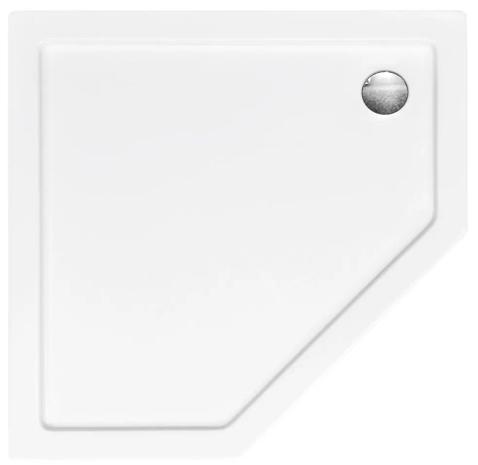 Cadita de dus incorporabila Besco Bergo Slimline #BAB-90 90x90 (White)