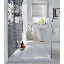 Cadita de dus GoodHome Limski 140x80x2.8 (White) Thumb