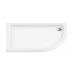 Cadita de dus New Trendy Maxima Ultra B-0334 100x80x5.5 Left (White)