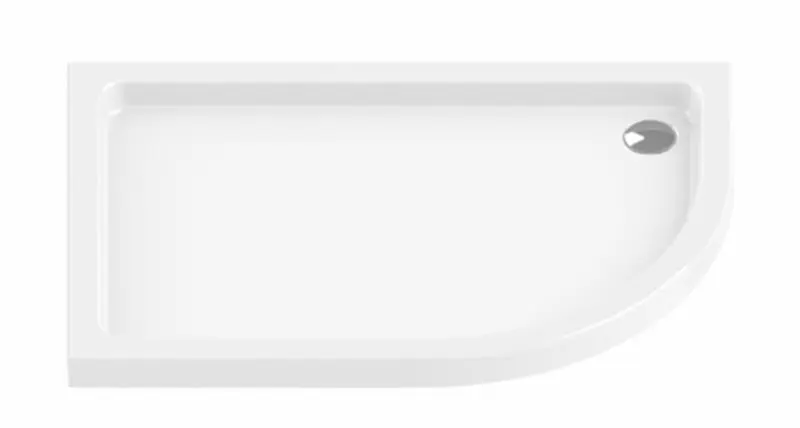 Cadita de dus New Trendy Maxima Ultra B-0334 100x80x5.5 Left (White)