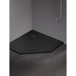 Cadita de dus New Trendy Mild Stone B-0582 90x90x4.5 (Black) Thumb