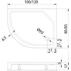 Душевой поддон New Trendy New Maxima B-0285 120x85x17 (White) Thumb