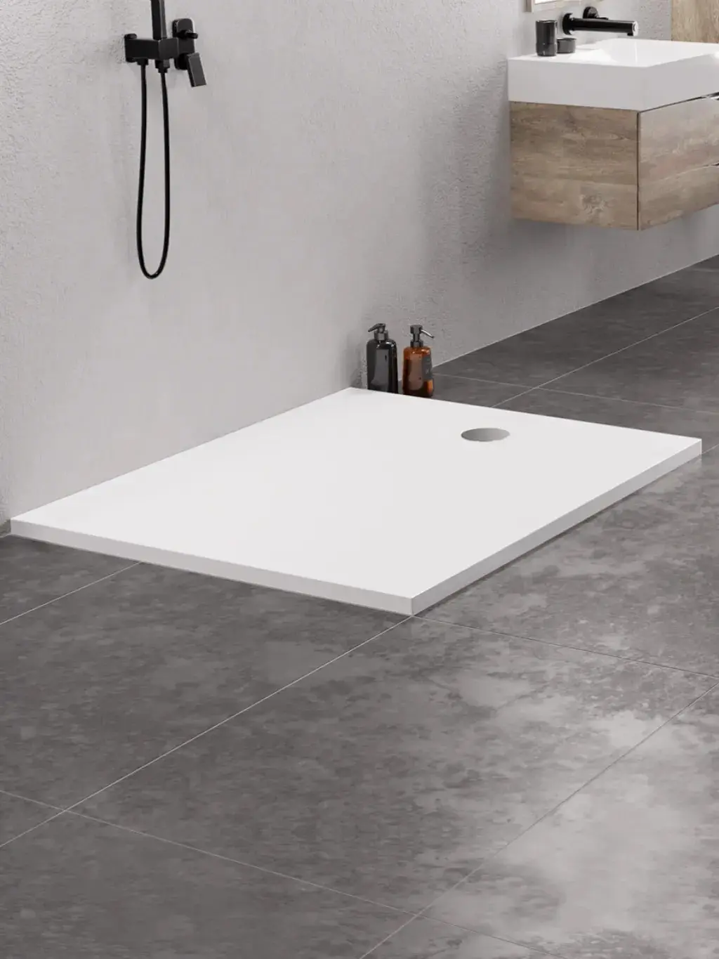 Cadita de dus New Trendy Nex B-0457 100x80x3.5 (White)