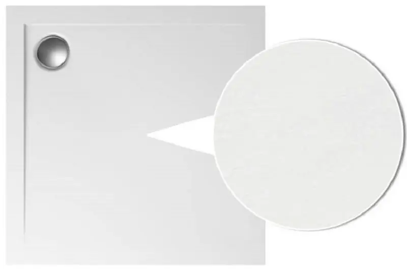 Cadita de dus Polimat Geos 90x90x4.5 (White)