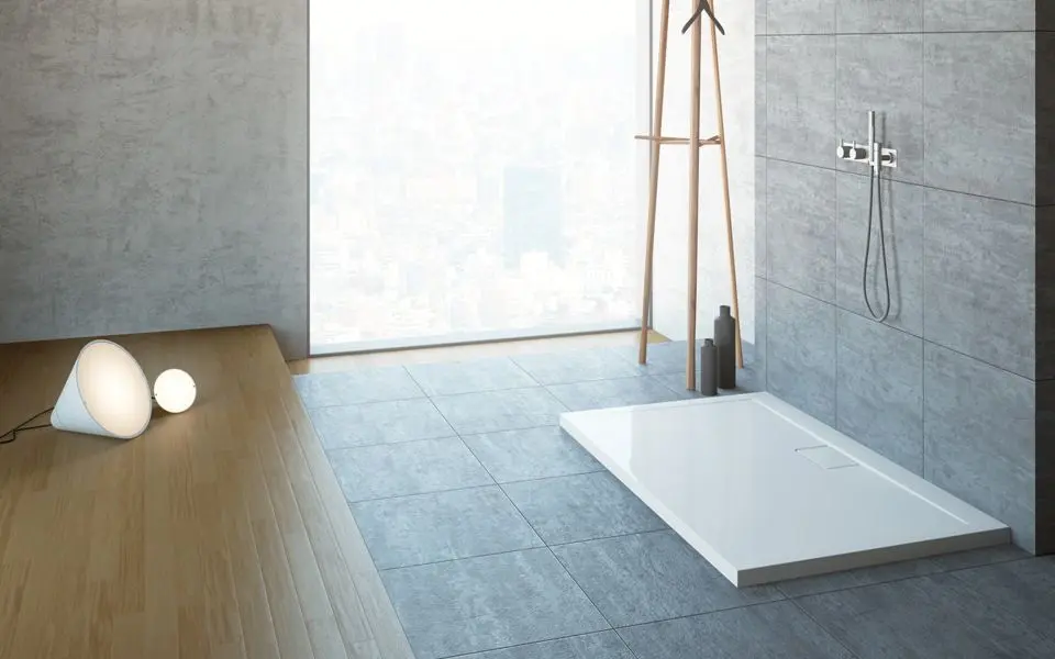 Cadita de dus Polimat Vegar 100x80x4.5 (White)