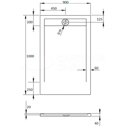 Душевой поддон Radaway Teos F 100x90 (Black) Thumb