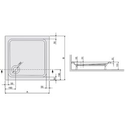 Cadita dus Sanplast B/Free 90x90 + STB biew Thumb