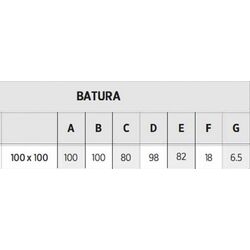 Cadita dus Shower Batura 100x100 (White) Thumb