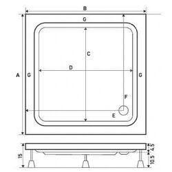 Душевой поддон Shower Frodi 70x70 (White) Thumb