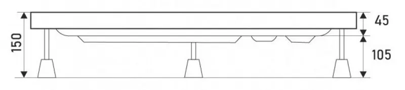 Cadita de dus Shower Showart Londra 80x80 (White)