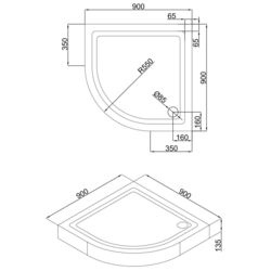 Cadita de dus Volle 10-22-202 90х90х13.5 (White) Thumb
