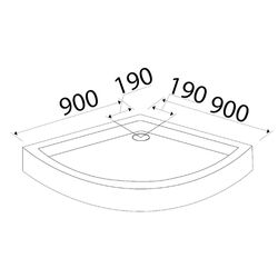 Cadita de dus Volle Fiesta 10-22-157Tray 90x90x15 (White) Thumb