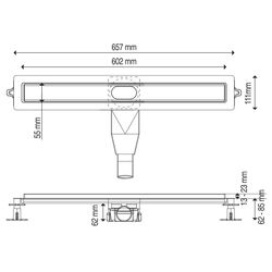 Душевой трап Wirquin Essentials Flat Linear 30950219 600x55 (Chrome) Thumb
