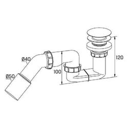 Сифон New Trendy S-0024 (Chrome) Thumb