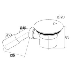 Сифон New Trendy S-0023 (Chrome) Thumb