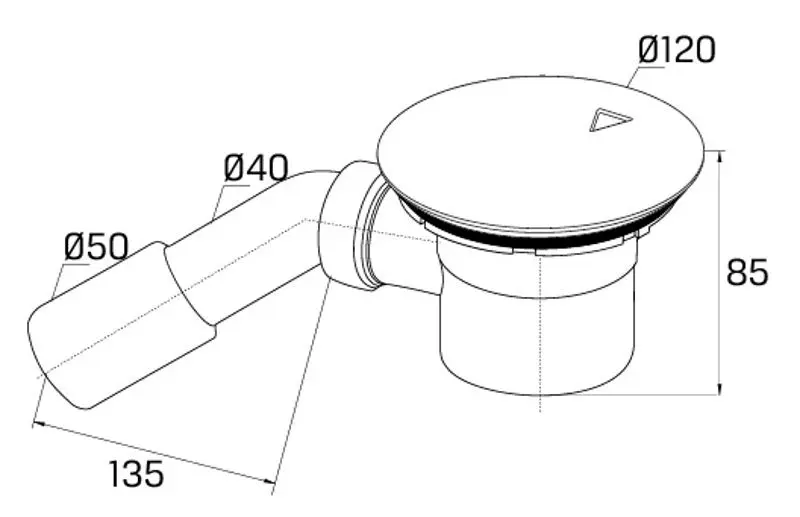 Сифон New Trendy S-0023 (Chrome)