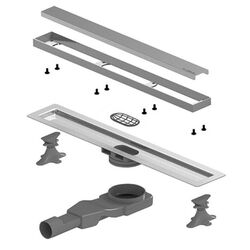 Душевой трап Wirquin Essentials Flat Linear 30950218 400x55 (Chrome) Thumb