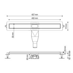 Душевой трап Wirquin Essentials Flat Linear 30950218 400x55 (Chrome) Thumb