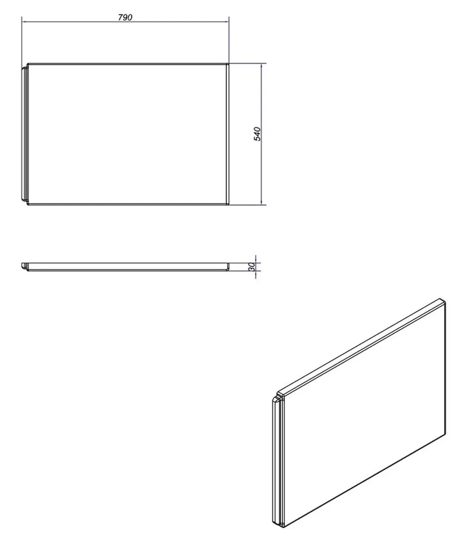 Панель для ванны Cersanit Virgo PB-VIRGO*80 80 (White)