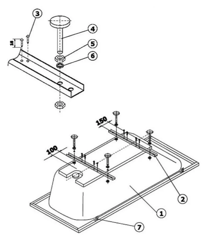 Ножки для ванны Ideal Standard B156467 - 2