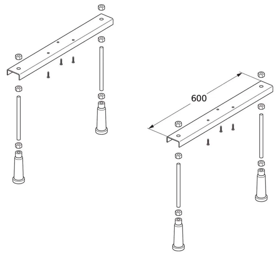 Ножки для ванны Ideal Standard Multisuite C896067 - 3