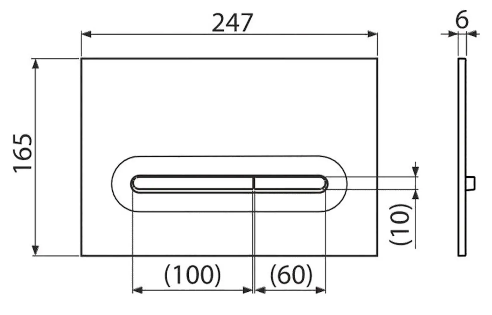 Кнопка смыва Alcaplast M1878-7 (Black Matte/Gold)