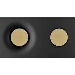 Кнопка смыва Alcaplast M1978-7 (Black Matte/Gold) Thumb