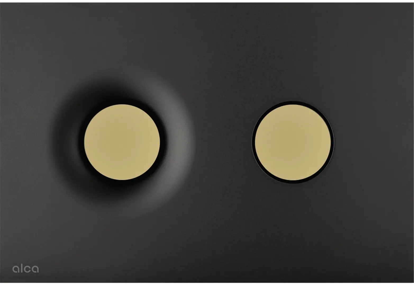 Кнопка смыва Alcaplast M1978-7 (Black Matte/Gold)