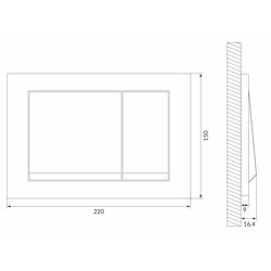 Кнопка смыва Cersanit Enter II (Black) Thumb