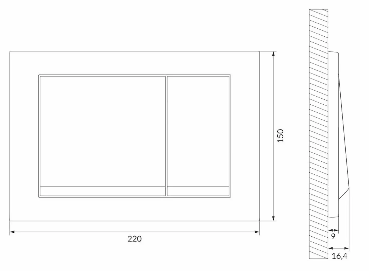 Кнопка смыва Cersanit Enter II (Black)