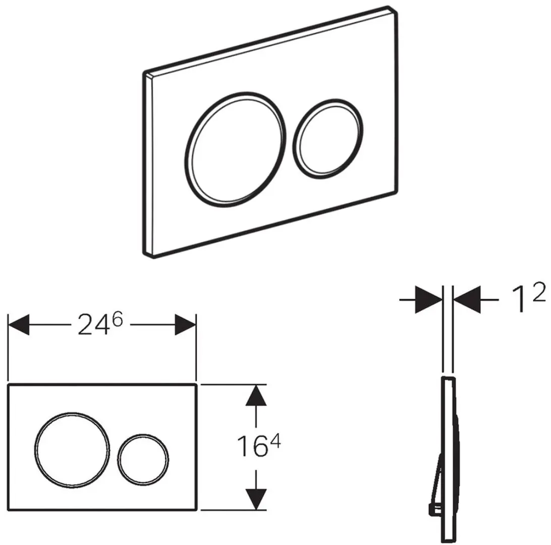 Butonul de scurgere Geberit Sigma20 115.882.KJ.1 (White/Chrome) - 3