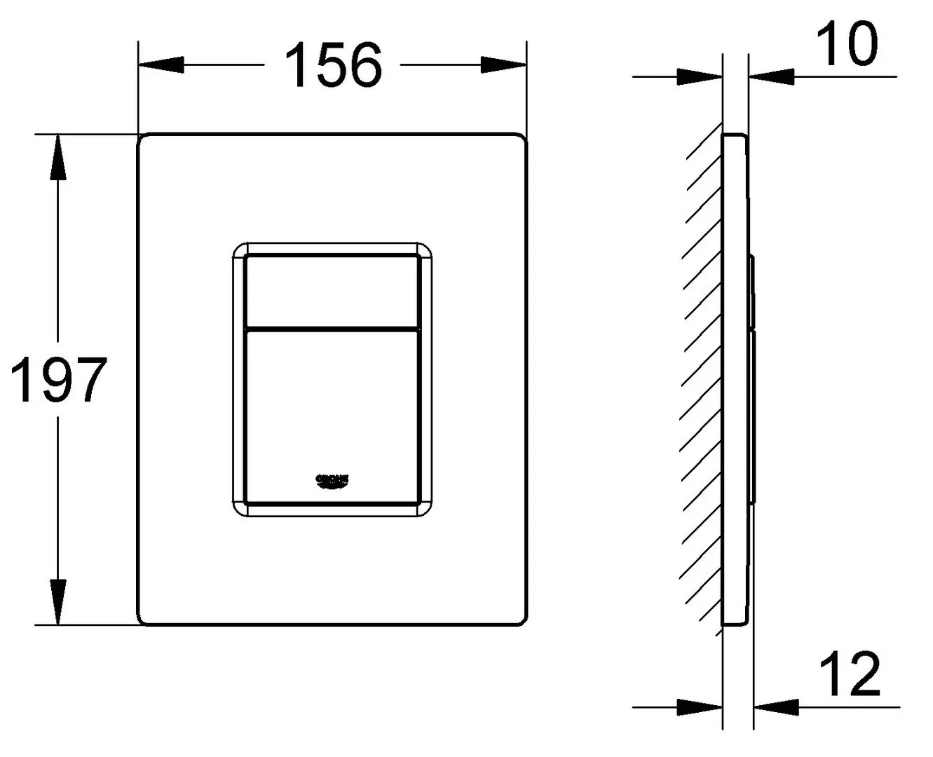 Кнопка смыва Grohe Skate Cosmopolitan 38732AL0 (Dark Graphite)