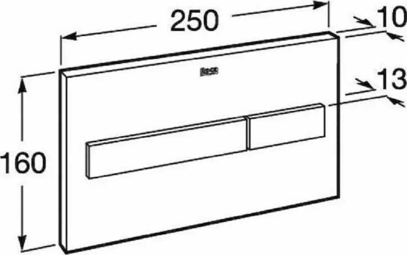 Кнопка смыва Roca PL 7 A890088206 (Black Matt)
