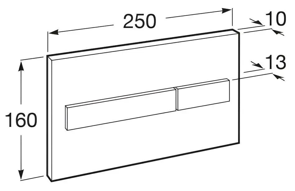 Кнопка смыва Roca PL7 A890088308 (Black)