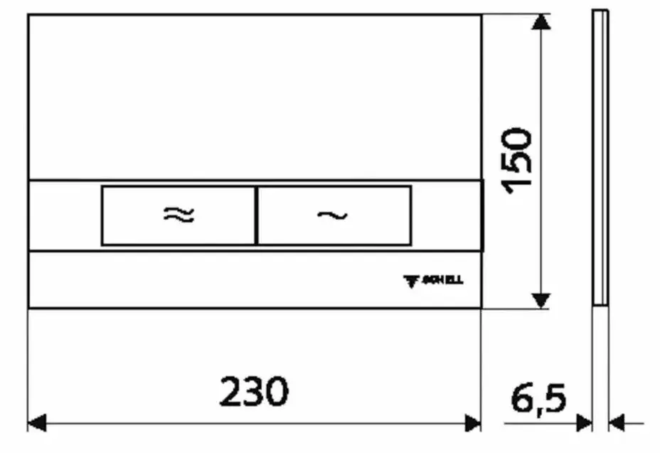 Кнопка смыва Schell Board 031206499 (Matte Chrome)
