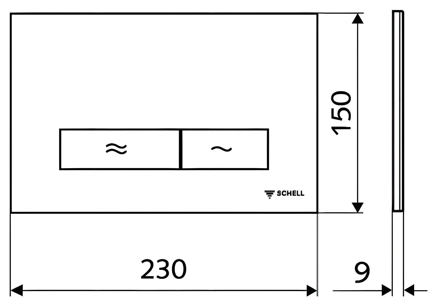 Кнопка смыва Schell Konkav 031221599 (White)