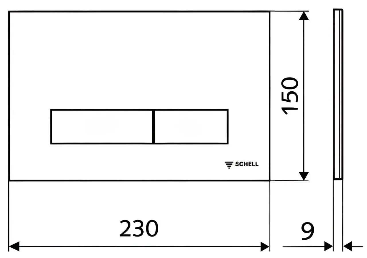 Кнопка смыва Schell Konkav 031431199 (Matte Black)