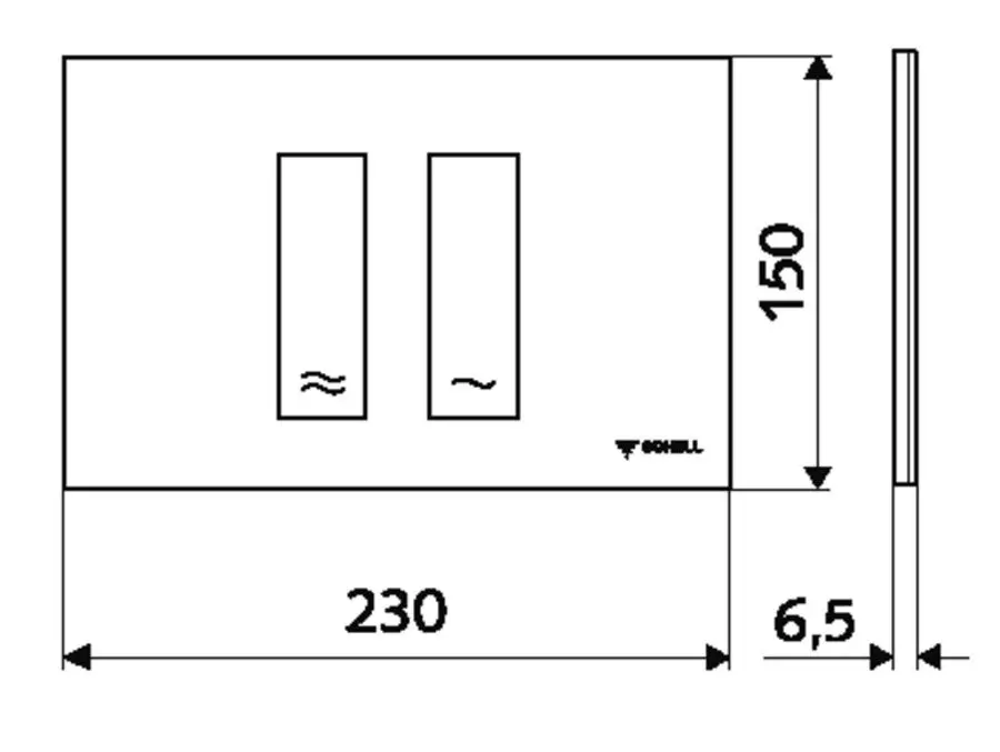 Кнопка смыва Schell Tower 031216499 (Matte Chrome) - 3